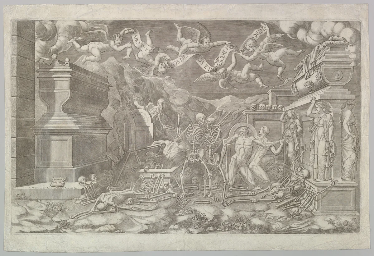 The Vision of Ezekiel by Giorgio Ghisi, print, 1554
