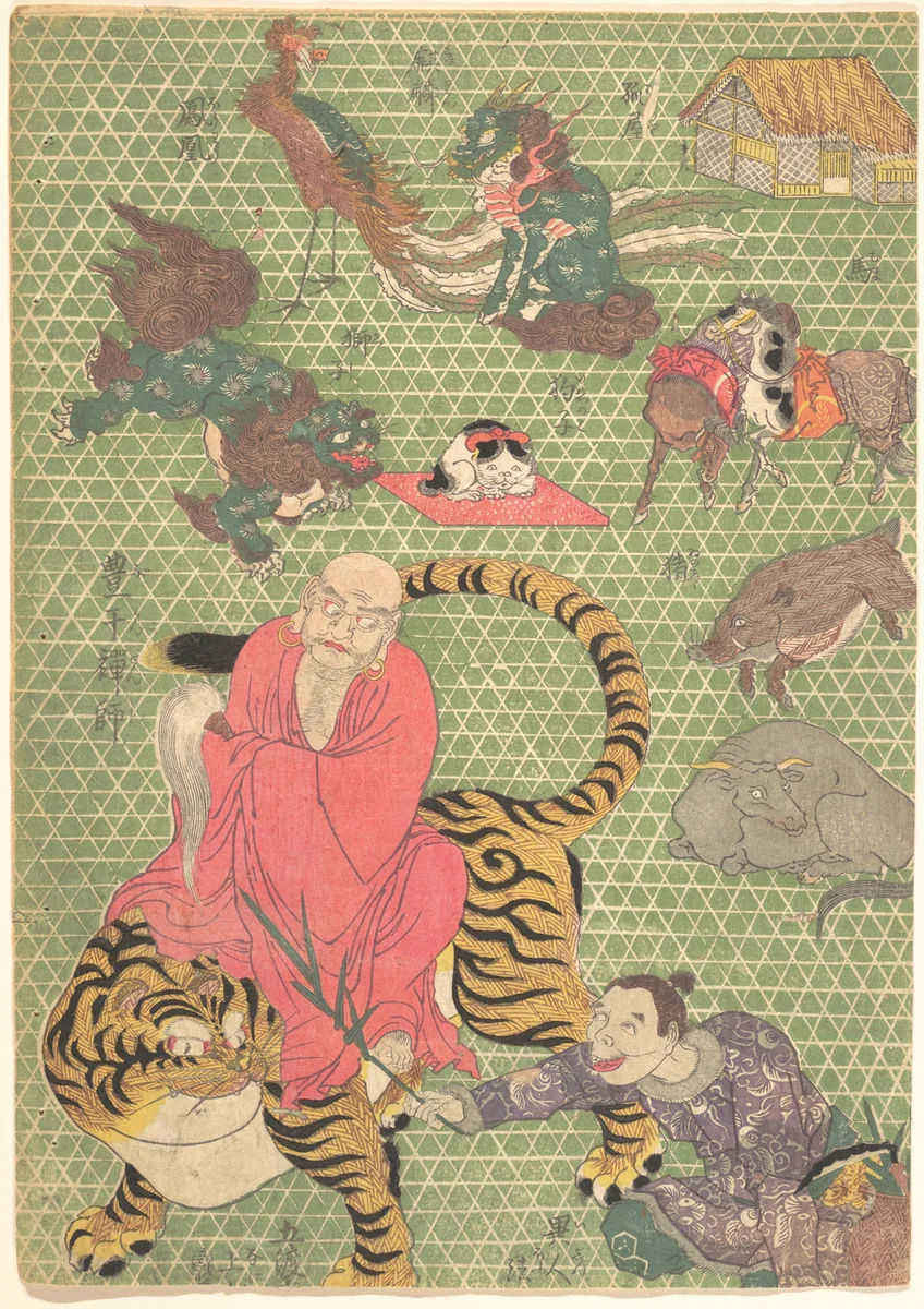 Basketry Work: By the Craftsman Ichida Shōshichirō of Naniwa (Kagozaiku Naniwa saikunin Ichida Shōshichirō) by Utagawa Kunisada (歌川国貞), print, 1819