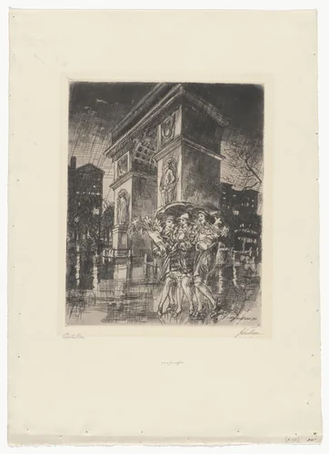 Easter Eve, Washington Square by John Sloan, print, 1926