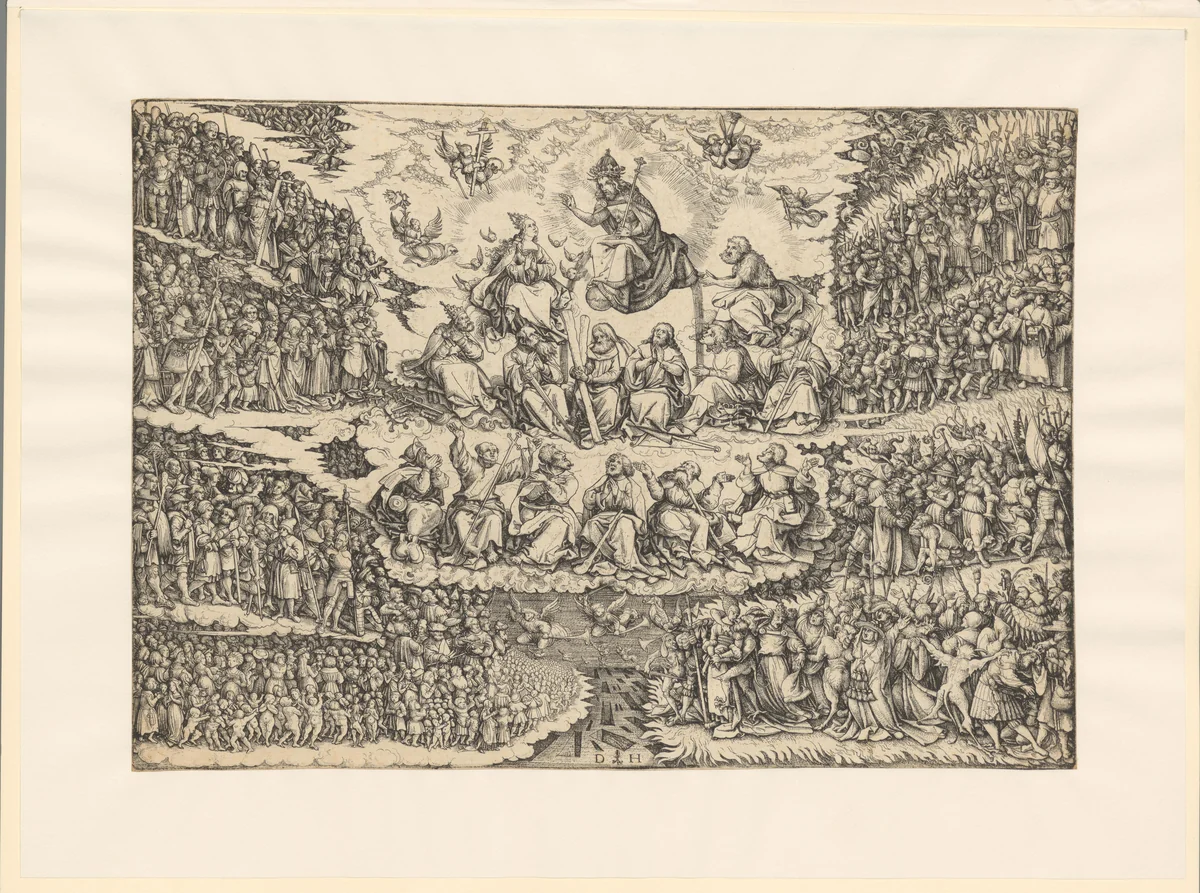 Laatste Oordeel by Unknown, print, 1515-1536