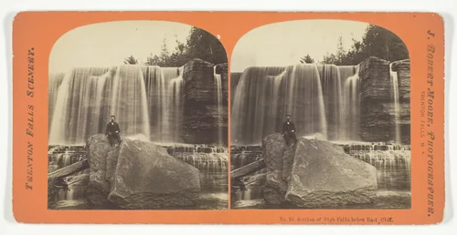 Section of High Falls. below East Cliff, No. 16 from the series "Trenton Falls Scenery" by J. Robert Moore, photograph, 1875-1899