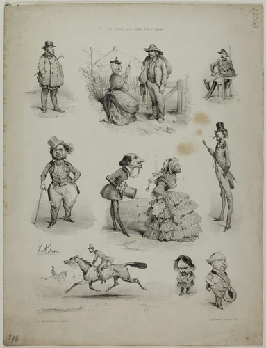 Exchange of Ideas by Victor Adam, print, 1851