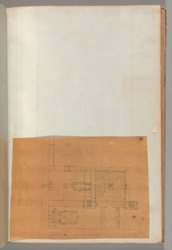 Page from a Scrapbook containing Drawings and Several Prints of Architecture, Interiors, Furniture and Other Objects by Charles Percier, book, 1795-1805