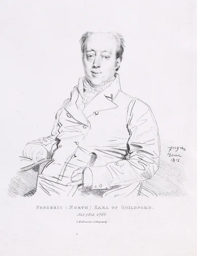 Portrait of Frederick (North), Earl of Guildford by Jean-Auguste-Dominique Ingres, print, 1815