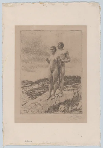 The Two by Anders Zorn, print, 1916
