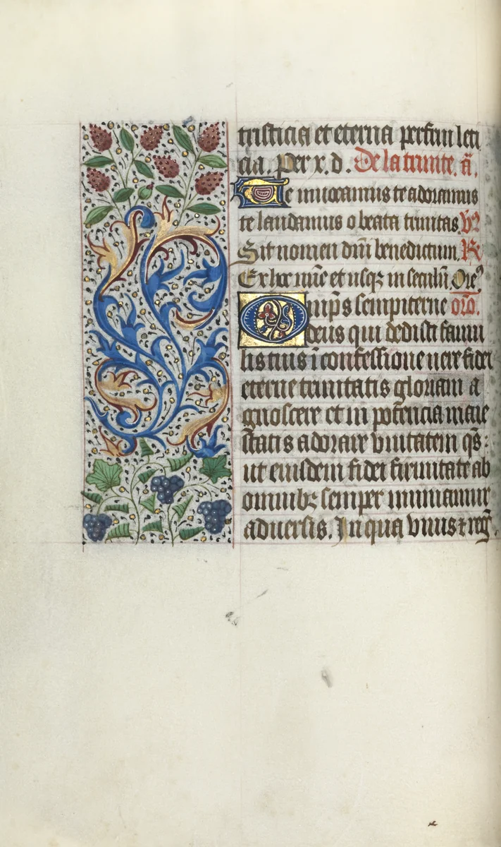 Book of Hours (Use of Rouen): fol. 49v by Master of the Geneva Latini, book, 1465-1475
