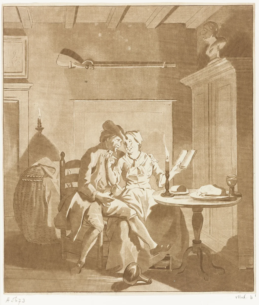 De Ontdekte Schijndeugd: Bely en Dirk by Benjamin Martini, print, 1777-1780