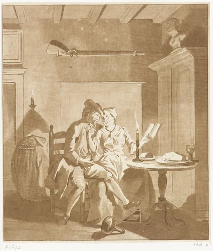 De Ontdekte Schijndeugd: Bely en Dirk by Benjamin Martini, print, 1777-1780