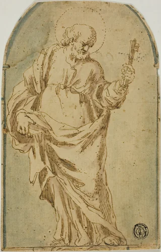 Saint Peter by Pietro Novelli, drawing, 1623-1760