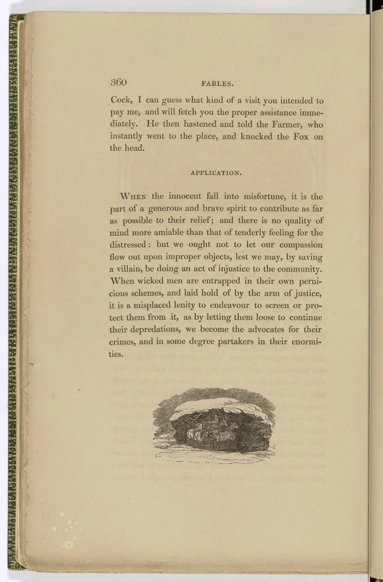 Tailpiece (page 360) from The Fables of Aesop by Thomas Bewick, illustrated book, 1818