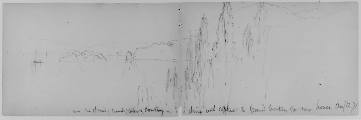 Storm King, 1871 (from Sketchbook) by Daniel Huntington, artwork, 1870