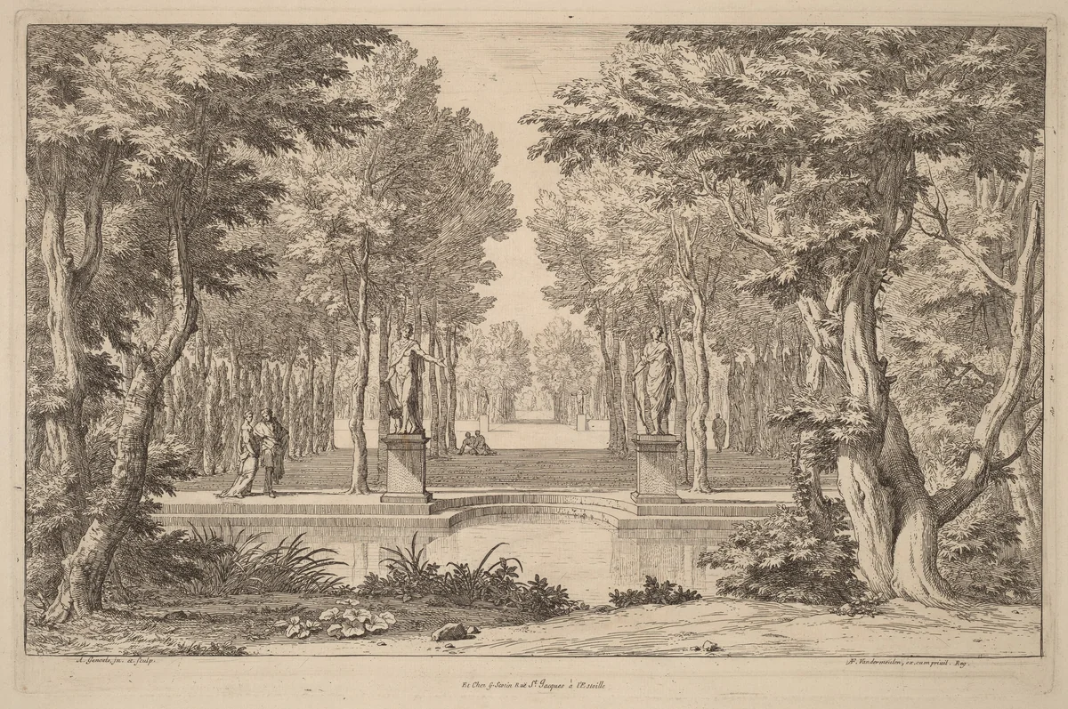 The Two Statues by Abraham Genoels II
Adam Frans van der Meulen, print, 1640-1723