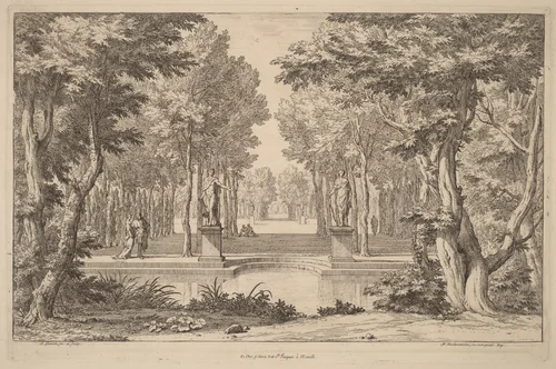 The Two Statues by Abraham Genoels II
Adam Frans van der Meulen, print, 1640-1723