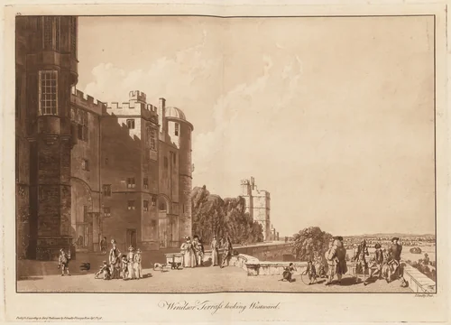 Windsor Terrass looking Westward by Paul Sandby; Robert Pollard, print, 1776