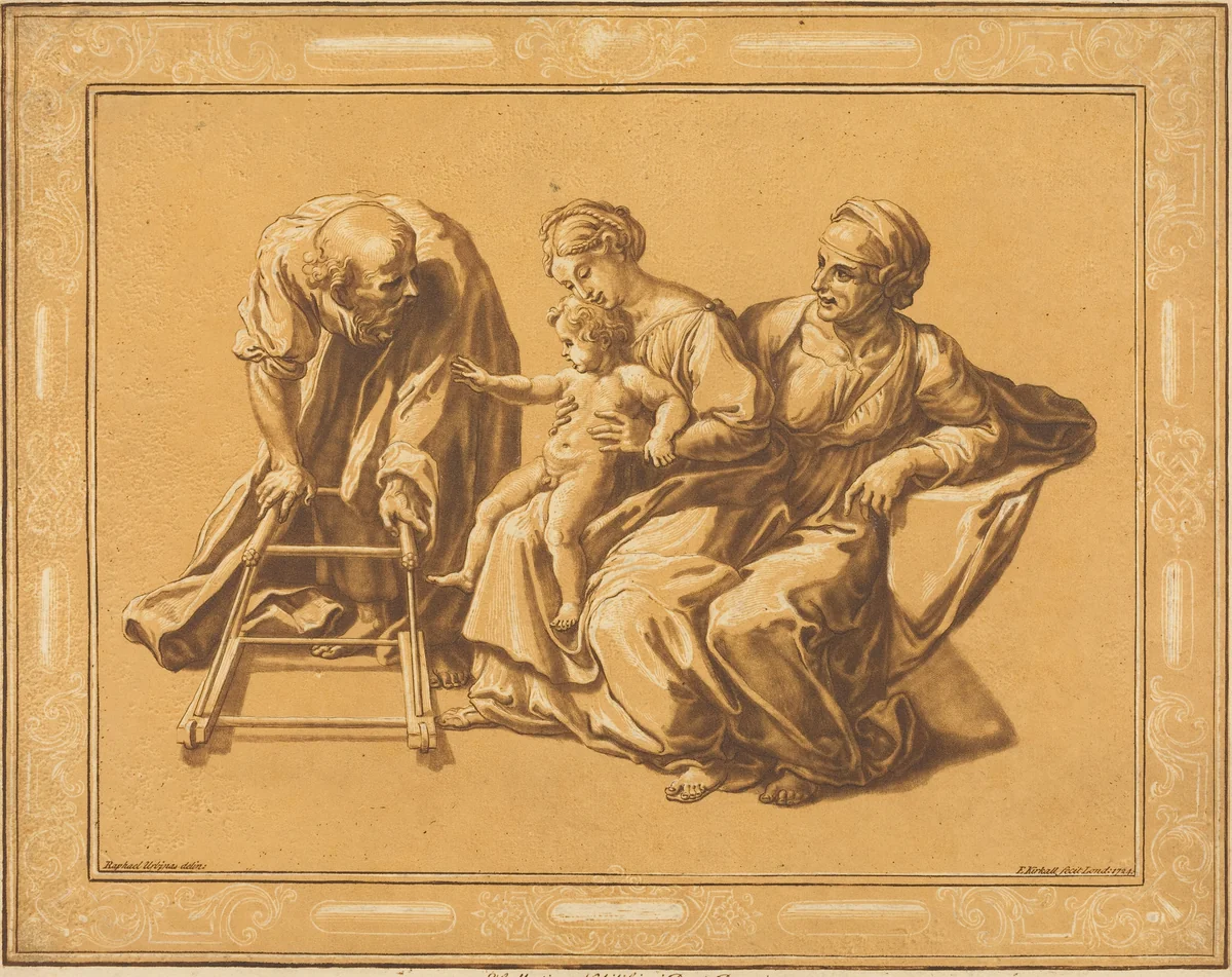The Holy Family by Elisha Kirkall
Raphael
Giulio Romano, print, 1724