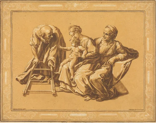The Holy Family by Elisha Kirkall
Raphael
Giulio Romano, print, 1724