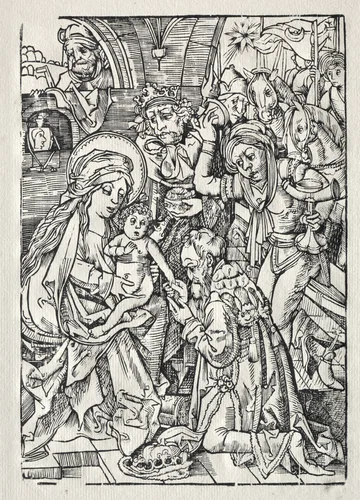 Adoration of the Kings by Unknown, print, 1495-1505