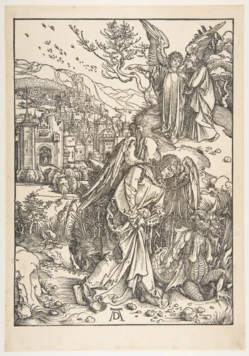 The Angel with the Key to the Bottomless Pit, from "The Apocalypse" by Albrecht Dürer, print, 1497-1498