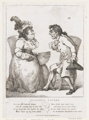 Platonic Lovers by Thomas Rowlandson, print, 1797