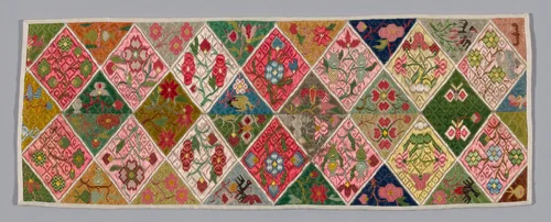 Panel by Han-Chinese, textile, 1875-1900