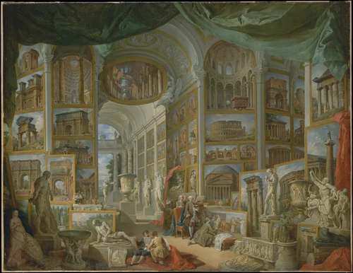 Ancient Rome by Giovanni Paolo Panini, painting, 1757