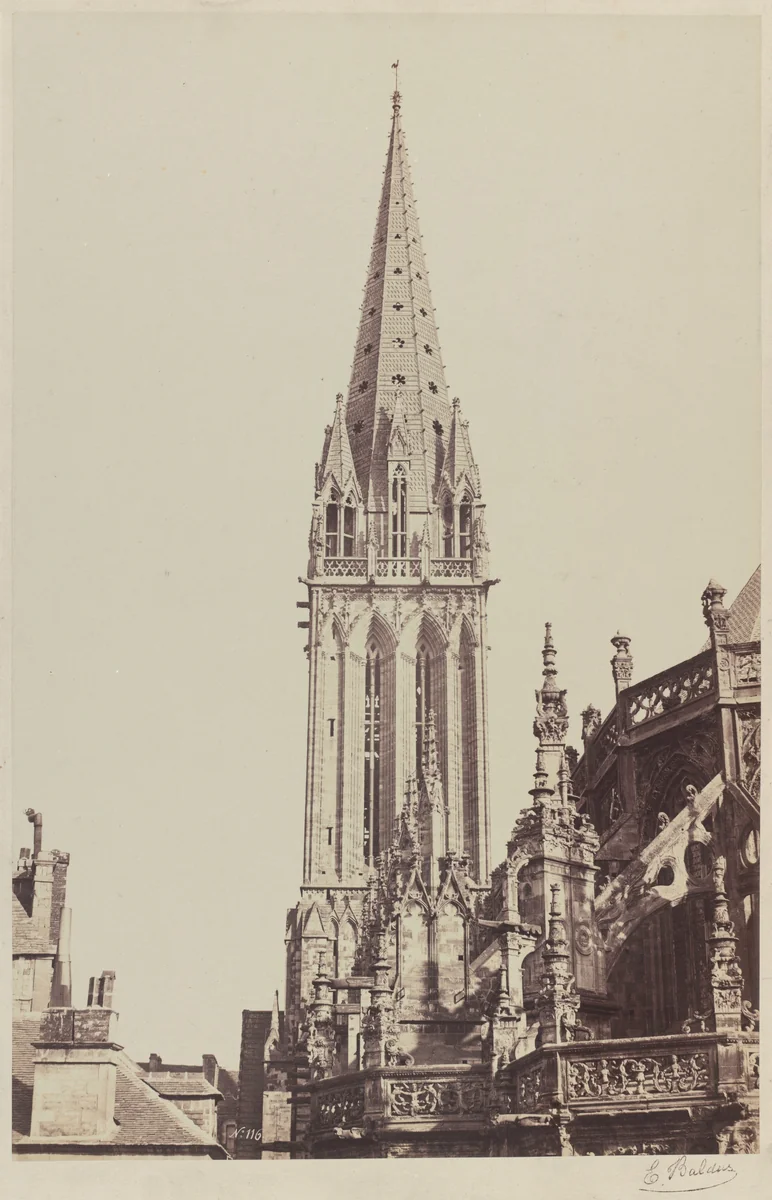 Church of Saint-Pierre, Caen by Édouard-Denis Baldus, photograph, 1855