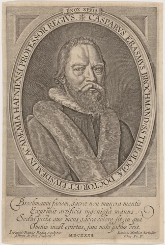 Jesper Rasmussen Brochmand by Simon van de Passe, print, 1632