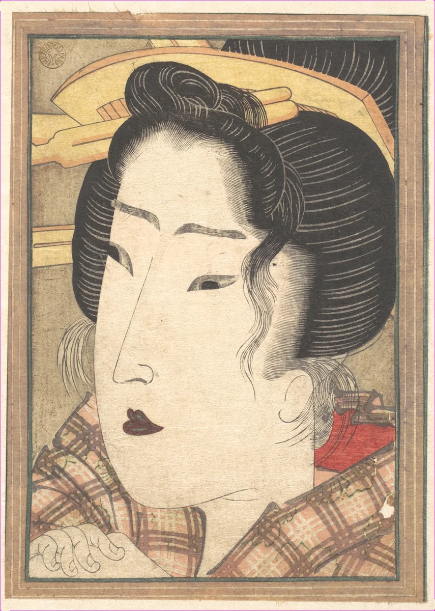 Head of a Beauty by Keisai Eisen (渓斎英泉), print, 1815-1835