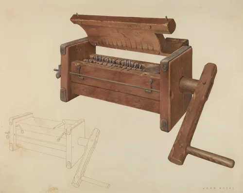 Sausage Grinder by John Koehl, index of american design, 1938