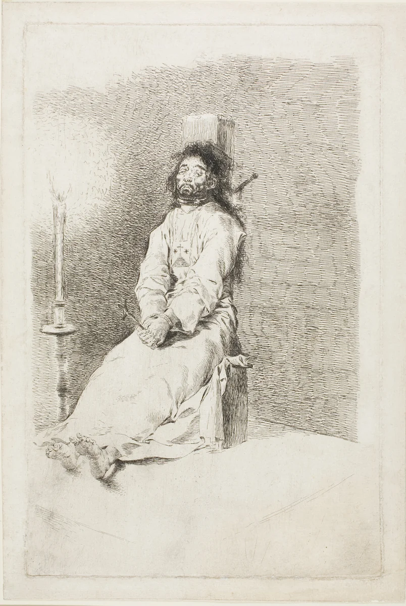 The Garrotted Man by Francisco José de Goya, print, 1778-1780