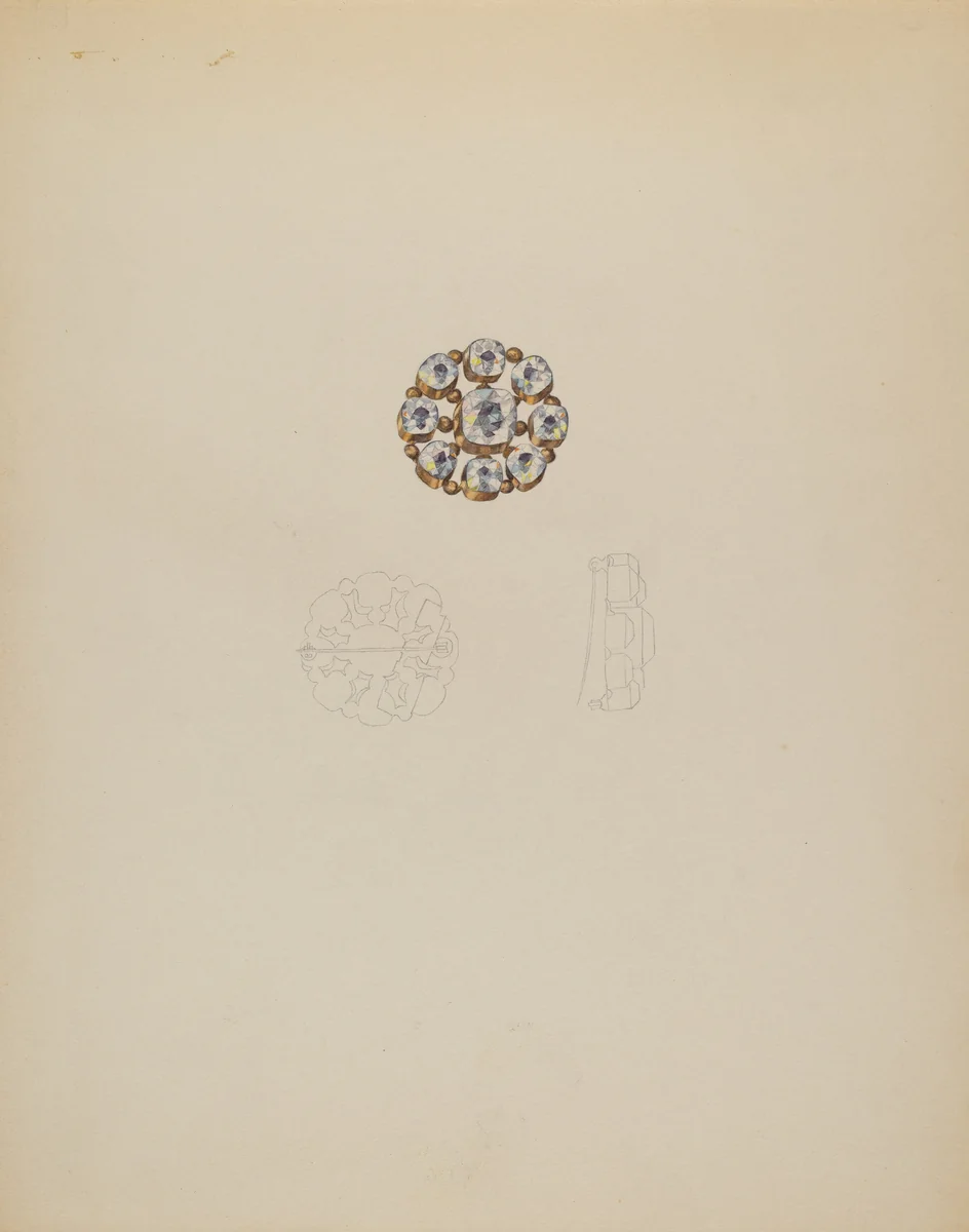 Cameo Brooch by Doris Beer, index of american design, 1936