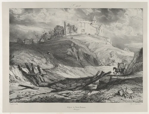 Church of Saint-Necataire by Eugène Isabey, print, 1831