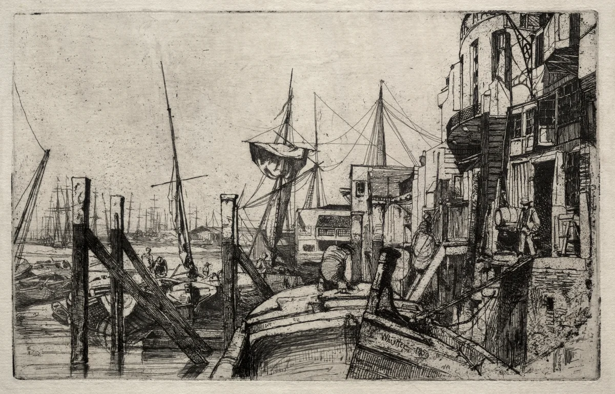 Limehouse by James McNeill Whistler, print, 1859