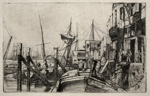 Limehouse by James McNeill Whistler, print, 1859