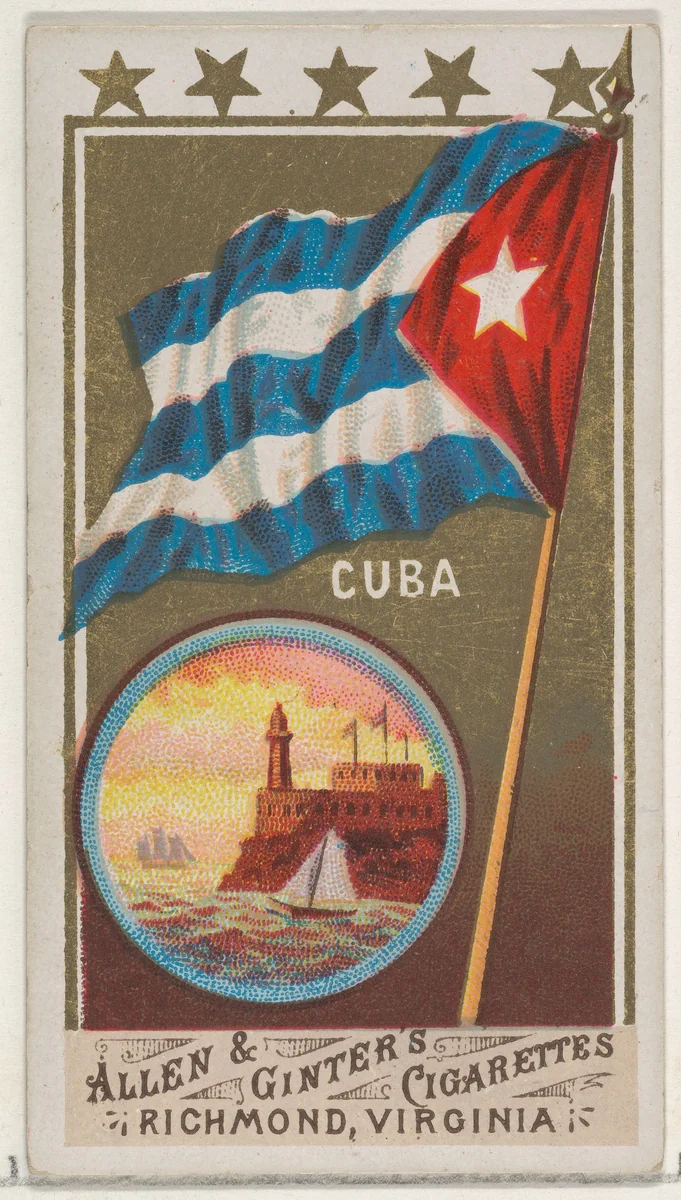 Cuba, from Flags of All Nations, Series 1 (N9) for Allen & Ginter Cigarettes Brands by Allen & Ginter, print, 1887