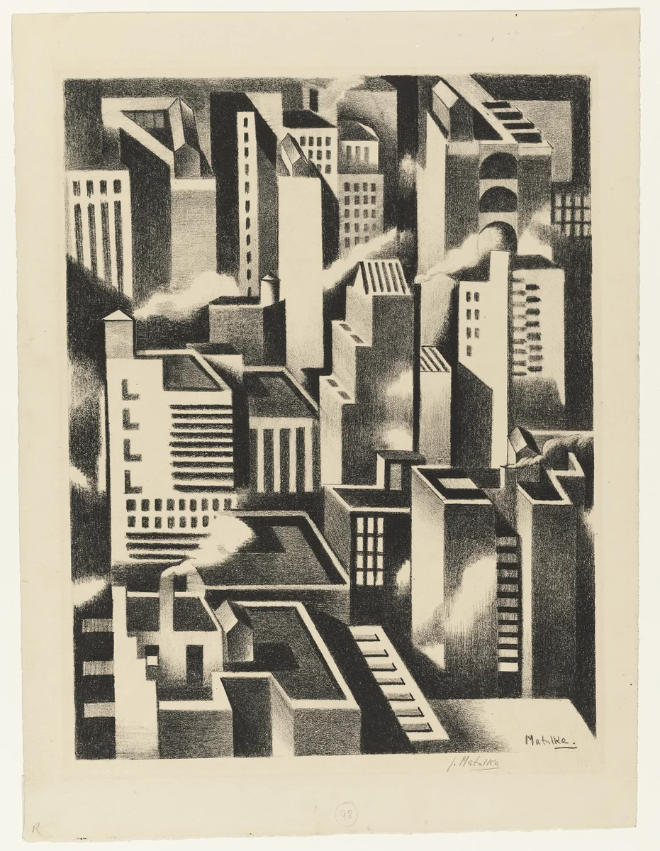 New York by Jan Matulka, print, 1924