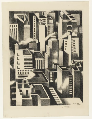 New York by Jan Matulka, print, 1924