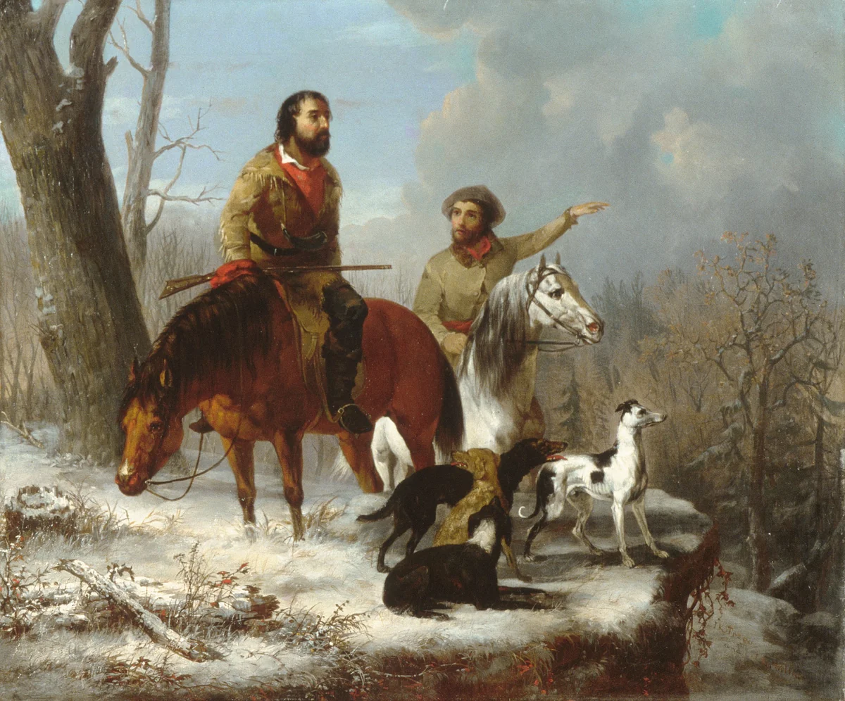 Trappers by Jonathan K. Trego, artwork, 1852-1855