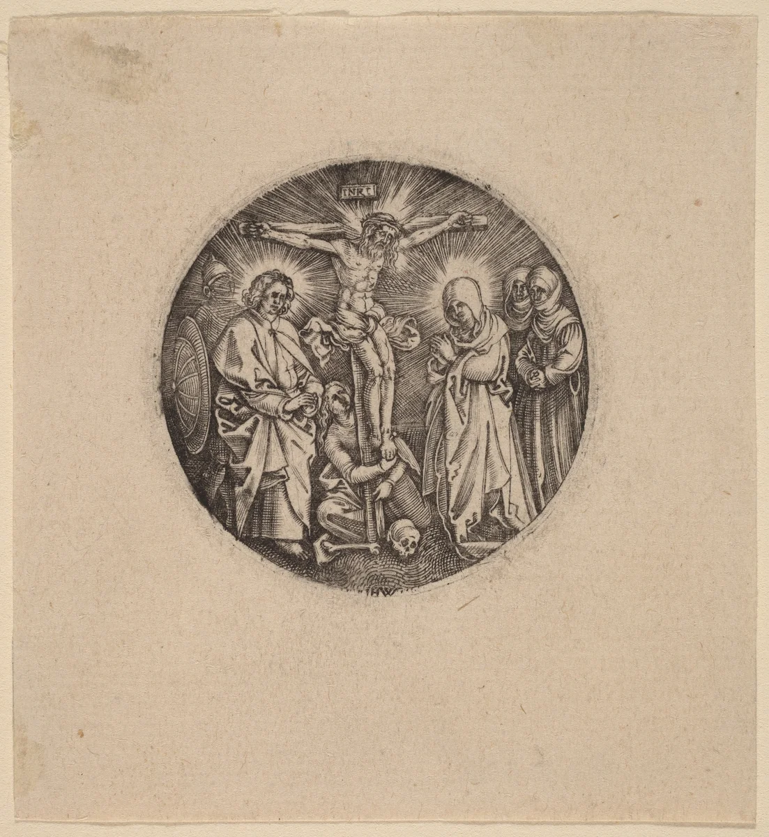The Crucifixion called the Sword Pommel of Maxmilian by Anton Wierix
Hieronymus Wierix
Albrecht Dürer, print, 1553-1619