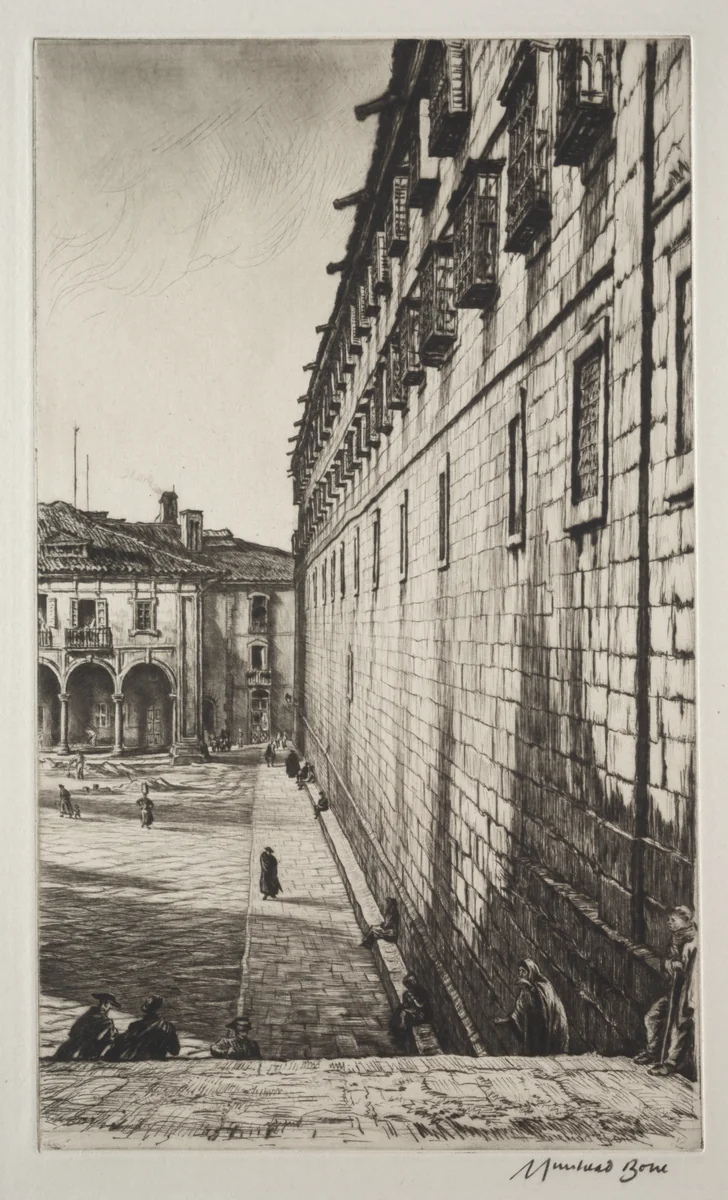 Convent of San Payo, Santiago de Compostela by Muirhead Bone, print