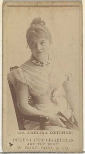 Card Number 150, Adelina Detchon, from the Actors and Actresses series (N145-5) issued by Duke Sons & Co. to promote Cameo Cigarettes by W. Duke, Sons & Co., photograph, 1880-1889