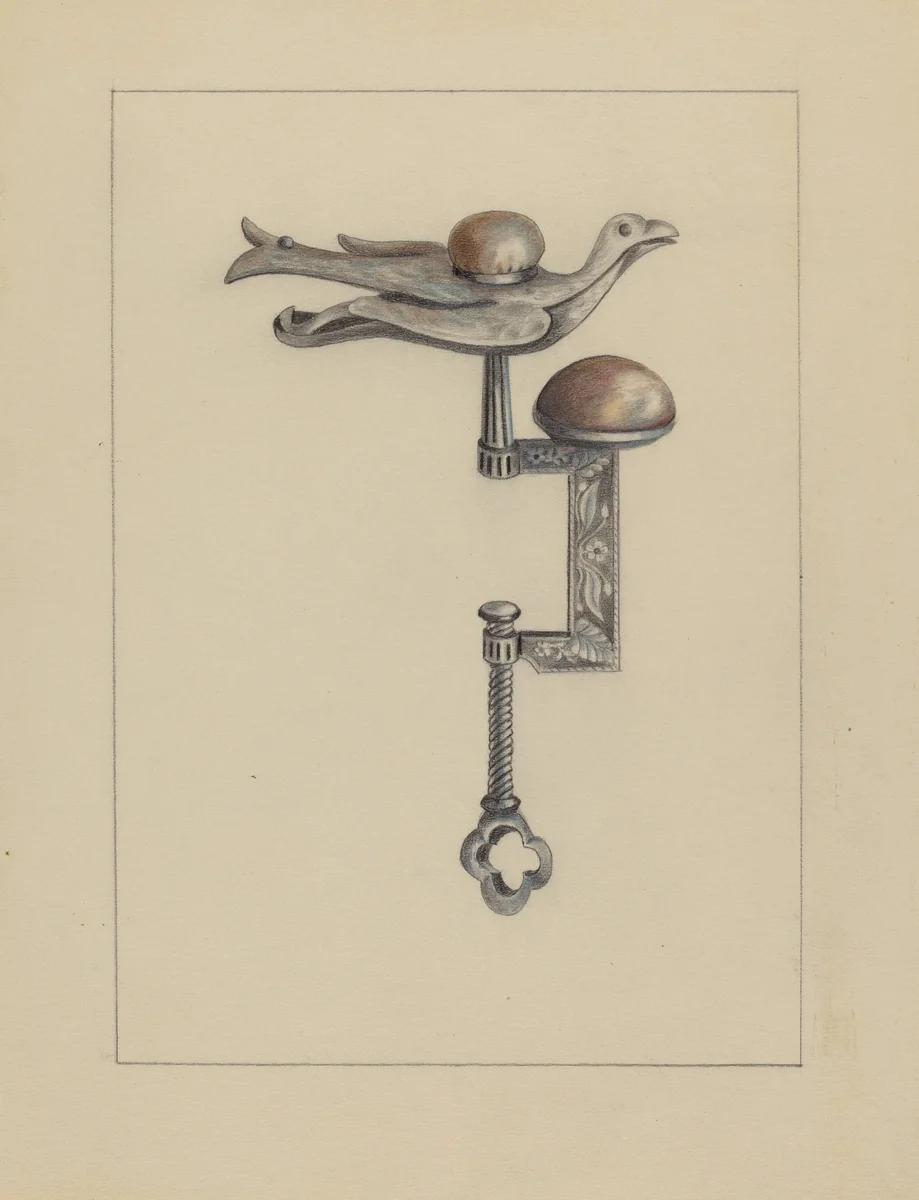Sewing Bird by Charlotte Winter, index of american design, 1936