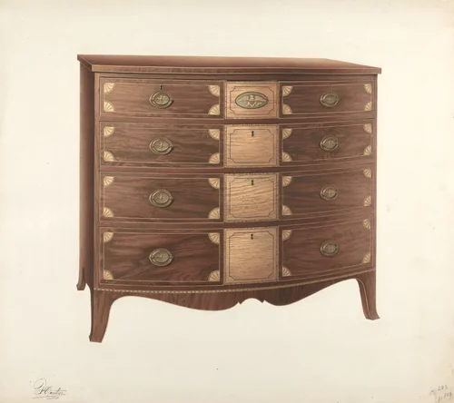 Chest of Drawers by Ferdinand Cartier, index of american design, 1939