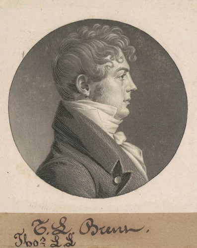 Thomas Ludwell Lee Brant by Charles B. J. Févret de Saint-Mémin, print, 1805