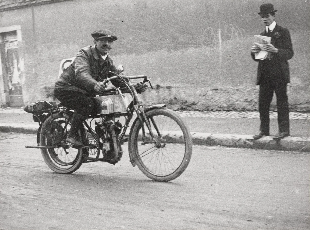 Motorcycle by Jacques-Henri Lartigue, photograph, 1912