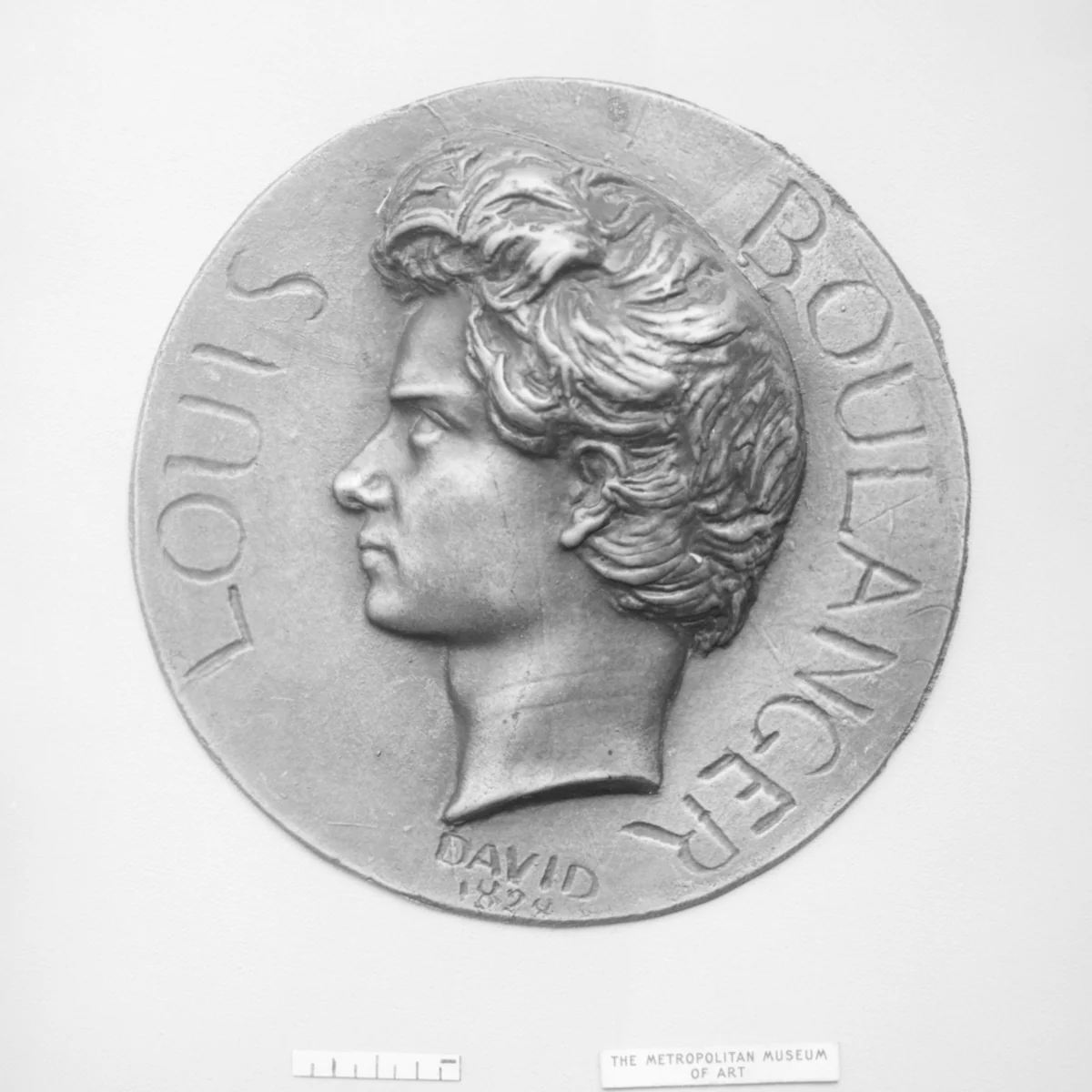 Louis Boulanger (1806–1867), French historical painter by Pierre-Jean David d'Angers, metalwork, 1828