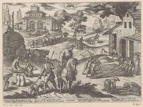 Juli: dorsen (leeuw) by Antonio Tempesta, print, 1599