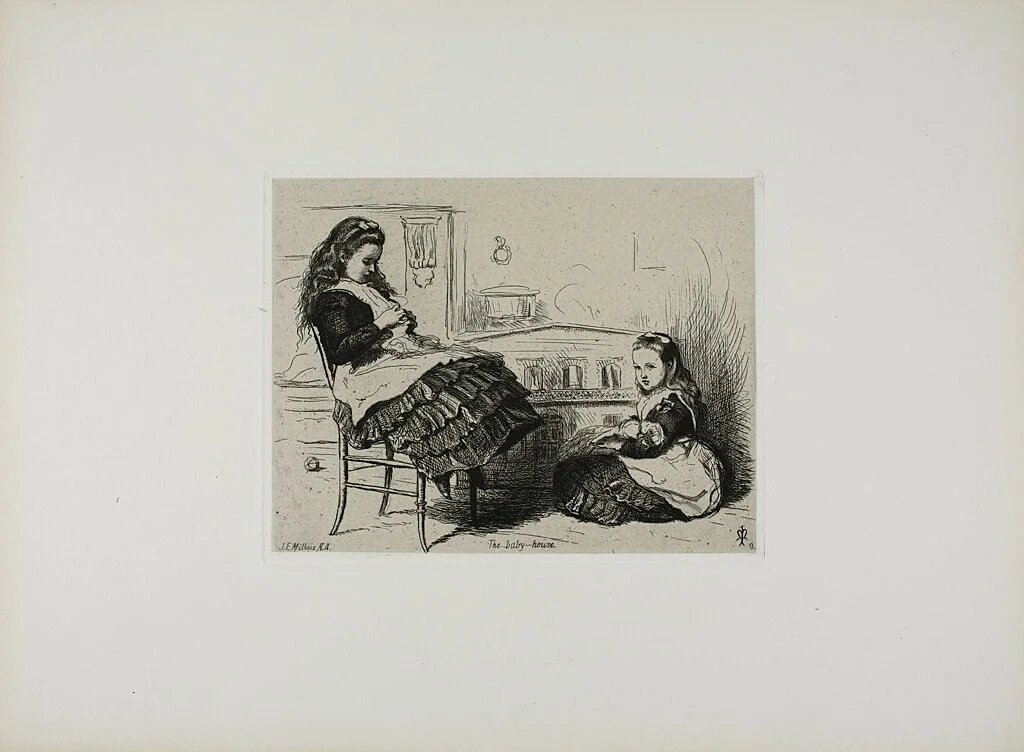 The Baby House by John Everett Millais, print, 1863