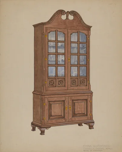China Cupboard by Edward A. Darby, index of american design, 1939