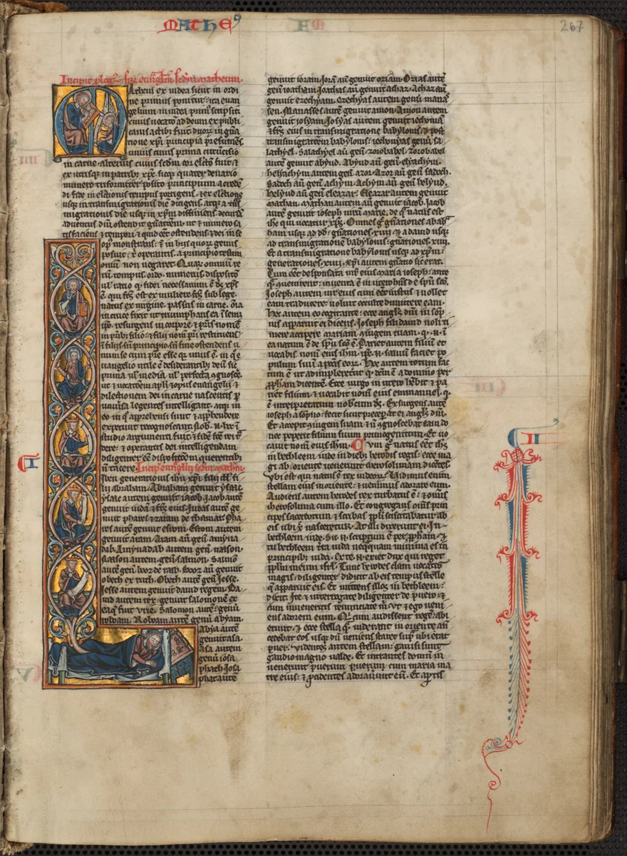 Latin Vulgate Bible by French English binding, book, 1225-1245